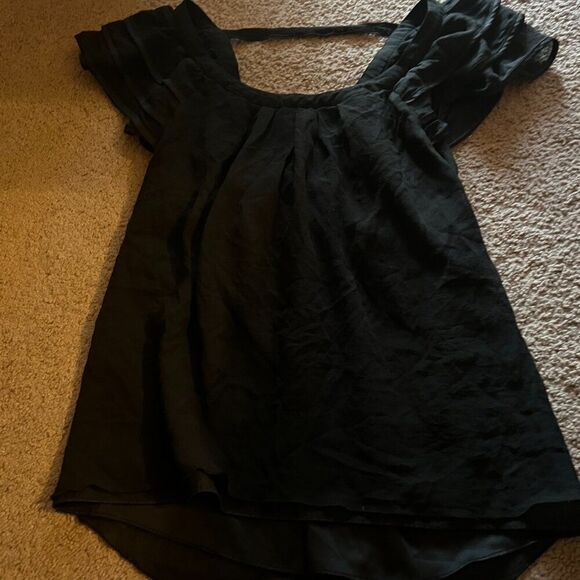 Elena Solano black silk blouse S - Picture 2 of 6